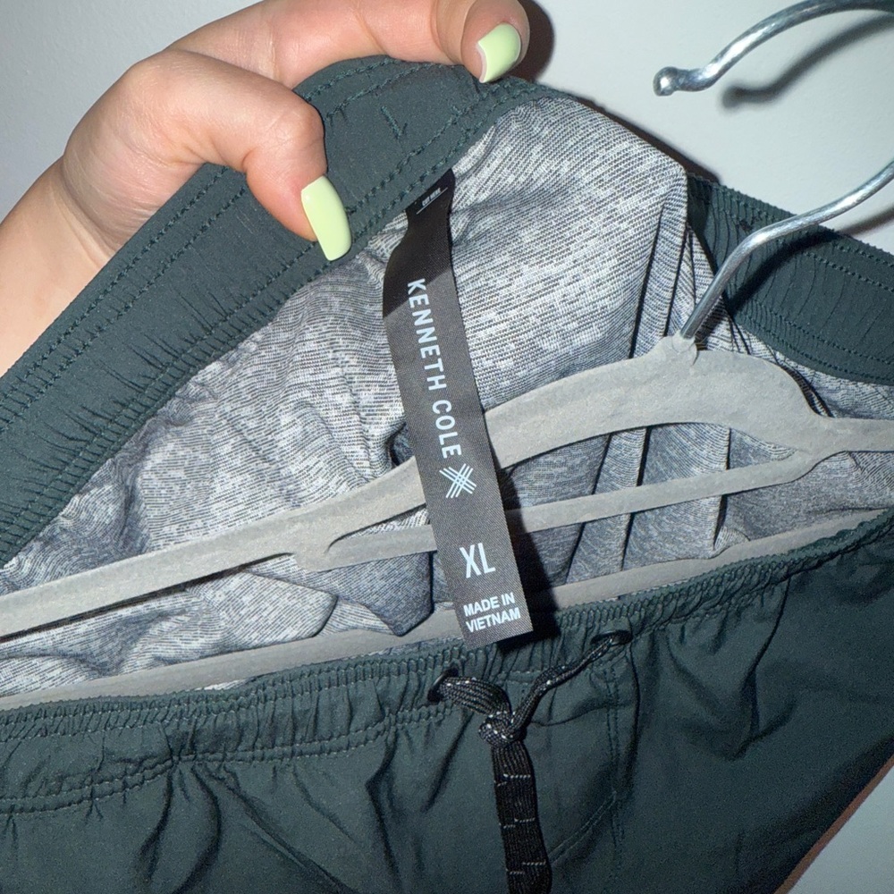 Kenneth Cole Men's Forest Green Athletic Shorts - Picture 3 of 5